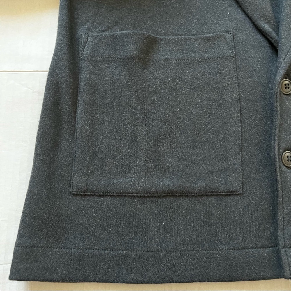 Pact Airplane Relaxed Blazer Organic Cotton Charcoal Heather Gray XS NWOT - Picture 8 of 16